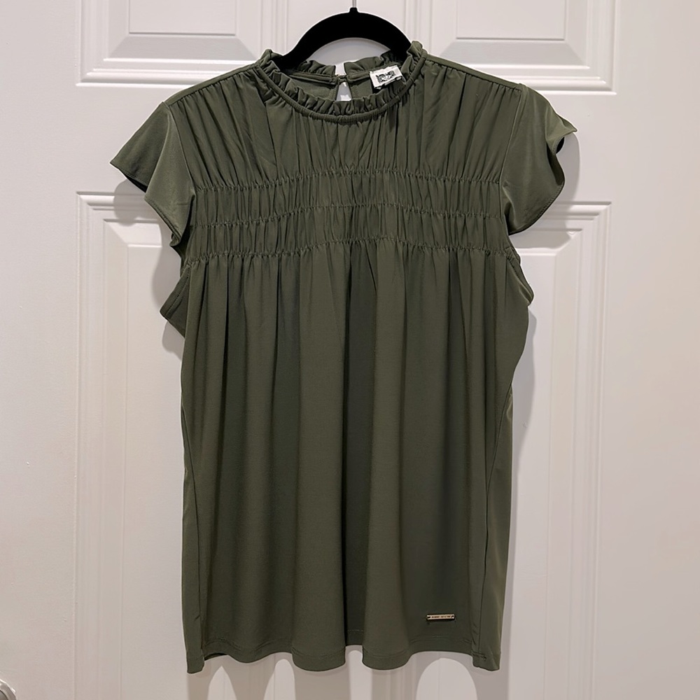 Beautiful Olive Flutter Sleeve Top